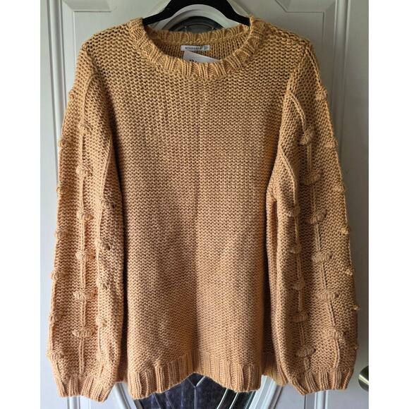 Staccato Chunky Sweater Womens Large Brown Balloon Sleeves NWT - Picture 1 of 7